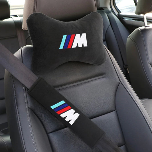 Car Seat Belt Shoulder Cushion Pad Protection neck Support Pillow For BMW M Power Performance M3 M5 X1 X3 X5 X6 E46 E39 E36 E60