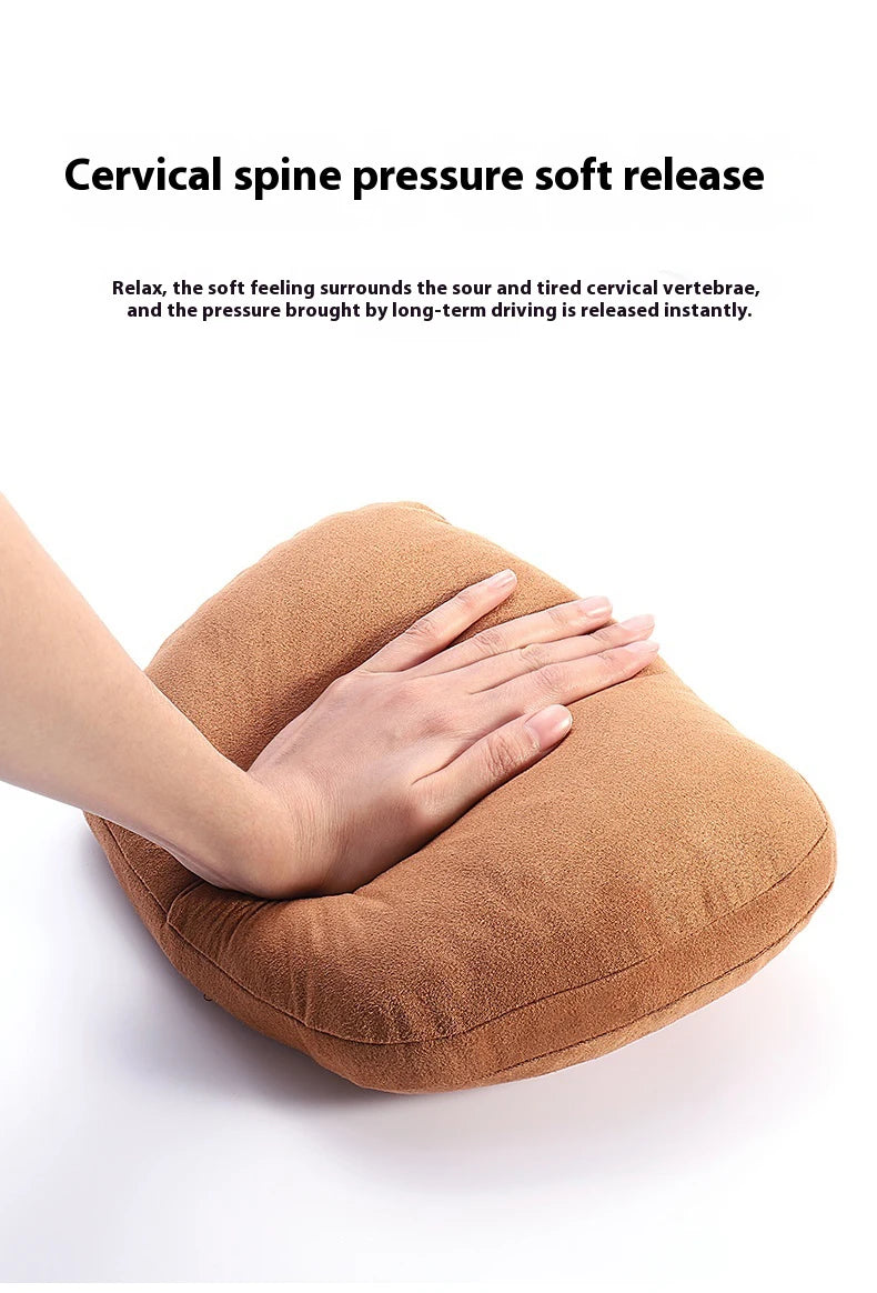 For BMW M X1 X3 X5 X6 E39 E46 E87 E90 E92 F10 F15 F25 F30 Suede Car Headrest Neck Support Seat Lumbar Cushion Soft Neck Pillow