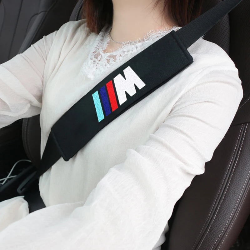 Car Seat Belt Shoulder Cushion Pad Protection neck Support Pillow For BMW M Power Performance M3 M5 X1 X3 X5 X6 E46 E39 E36 E60