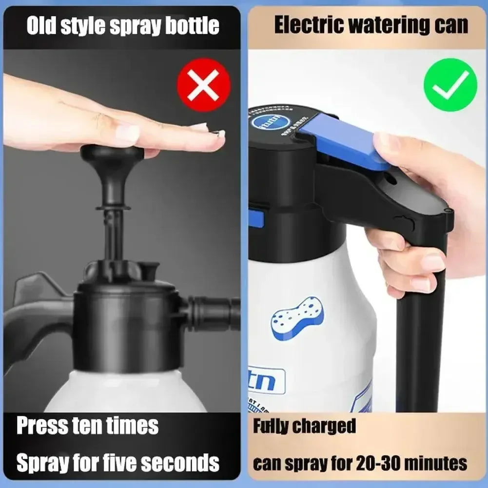 Electric car wash foam spray pot Household hand-held car wash spray gardening air pressure spray foam pot 1.5L 2L