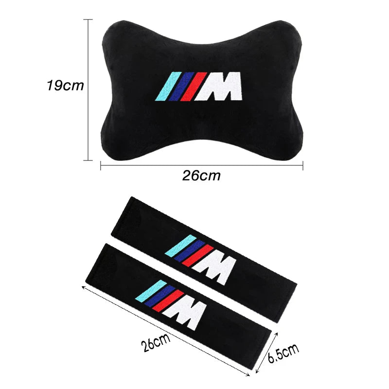 Car Seat Belt Shoulder Cushion Pad Protection neck Support Pillow For BMW M Power Performance M3 M5 X1 X3 X5 X6 E46 E39 E36 E60