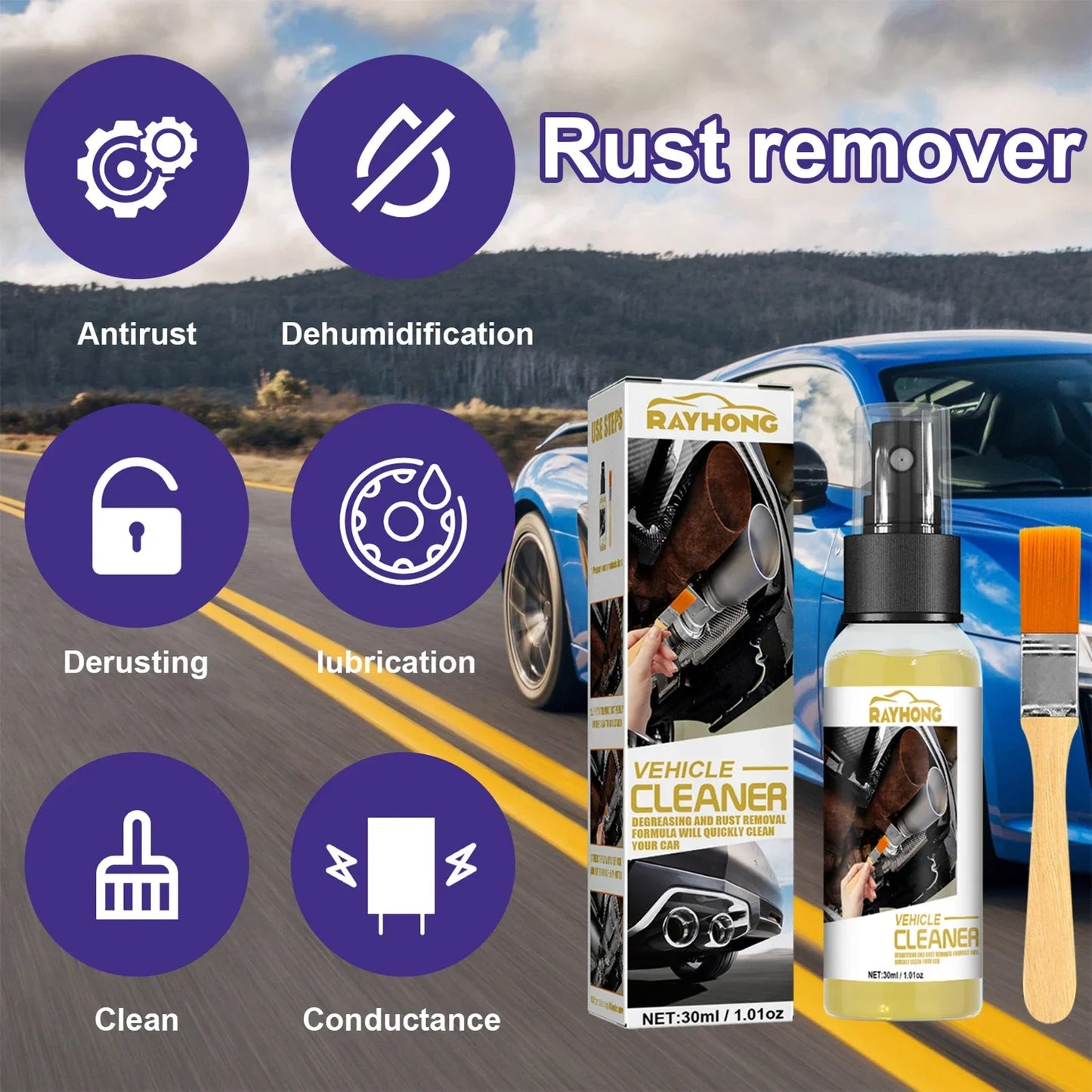 Anti Spray For Metal Car Rust Stopper Stops Existing Rust And Corrosion Long Lasting Protection Prevents Future Rust