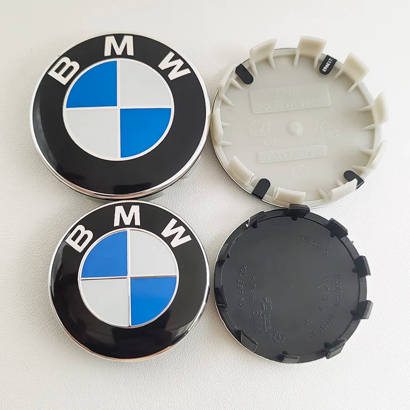 4pcs Blue White 56MM 68MM Car Wheel Center Hup Caps Wheel Cover For BMW E36 E39 E46 E60 E90 E90 F10 F30 G20 G21 G30 G11 F15 X5