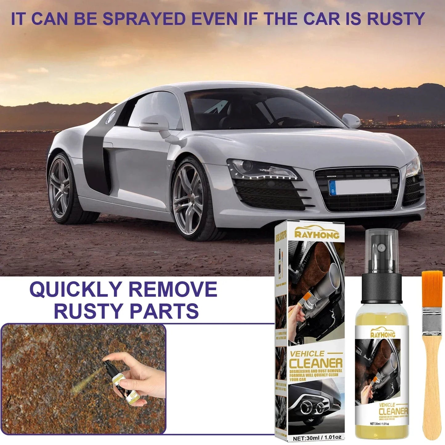 Anti Spray For Metal Car Rust Stopper Stops Existing Rust And Corrosion Long Lasting Protection Prevents Future Rust