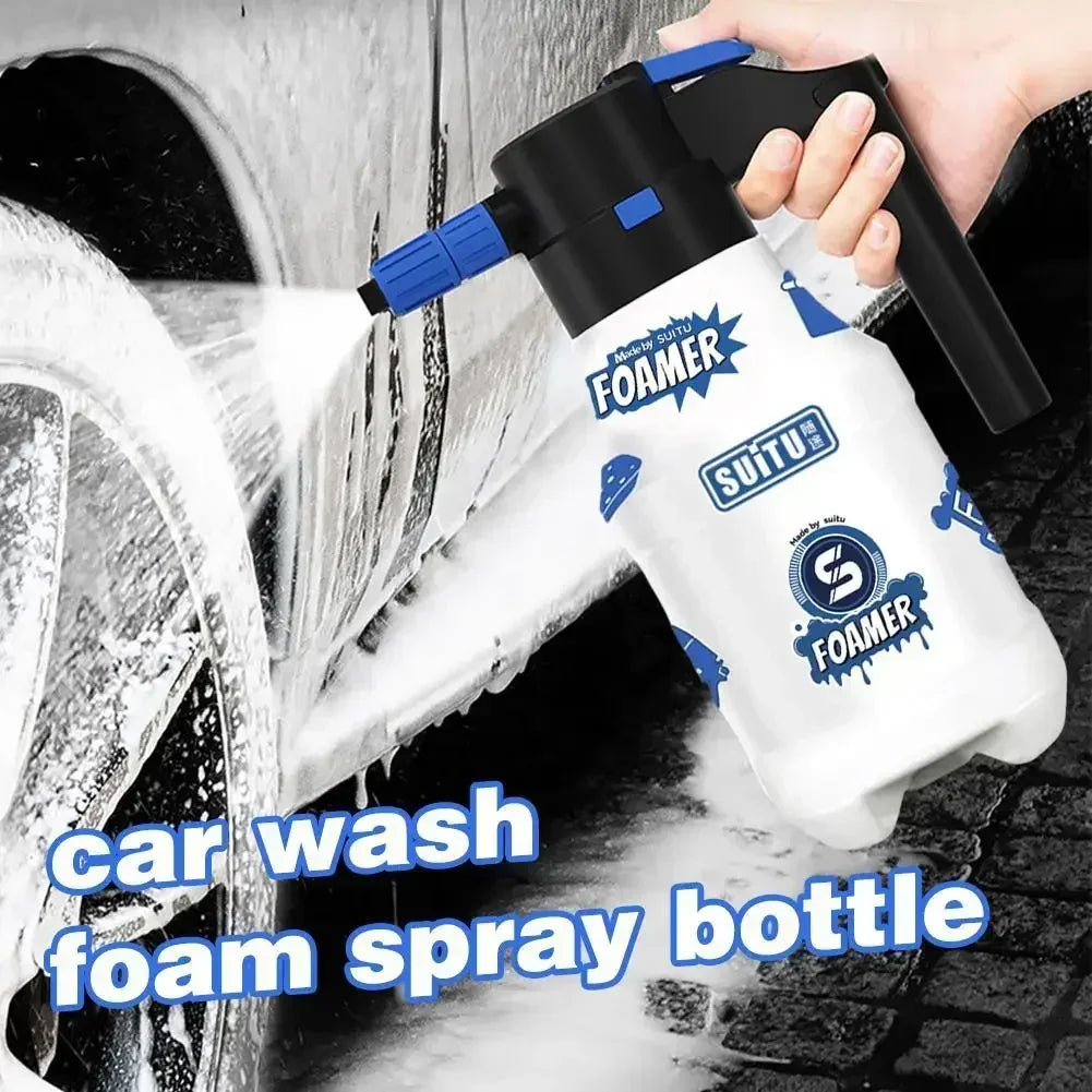 Electric car wash foam spray pot Household hand-held car wash spray gardening air pressure spray foam pot 1.5L 2L