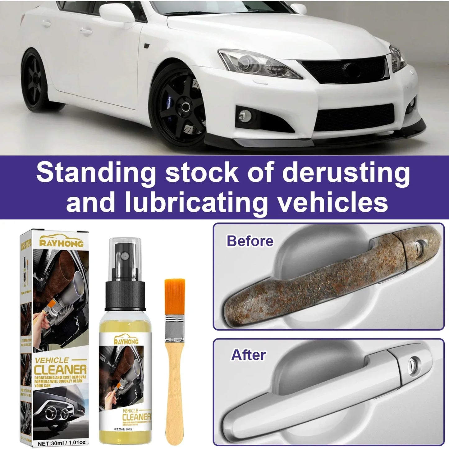 Anti Spray For Metal Car Rust Stopper Stops Existing Rust And Corrosion Long Lasting Protection Prevents Future Rust